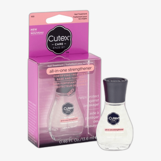 Cutex All-In-One Strengthener nagų stipriklis – bazinis ir viršutinis lakas