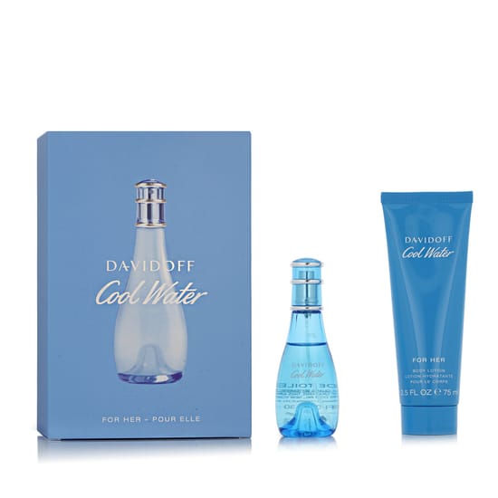 Davidoff Cool Water for Women EDT ir kūno losjono rinkinys pakuotėje