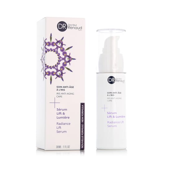 Dr Renaud Iris Radiance Lift Serum shown as a facial skincare product