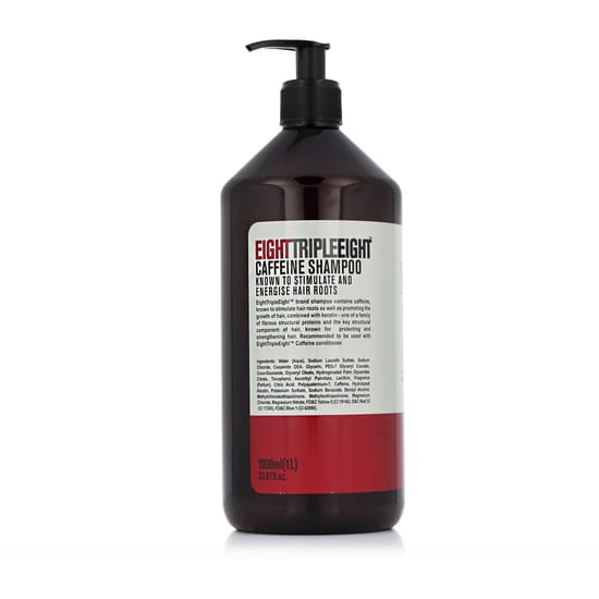 Eight Triple Eight Caffeine Shampoo, a shampoo for caffeine-focused hair care