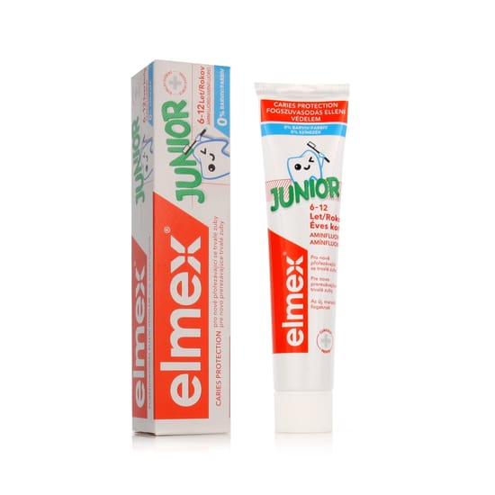 Упаковка зубной пасты Elmex Junior для детской гигиены полости рта