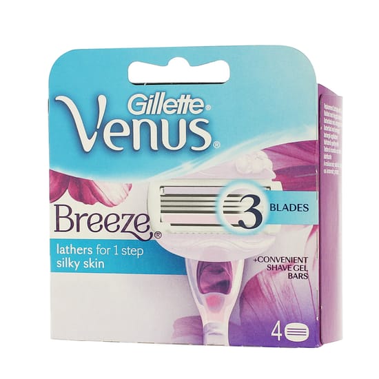 Gillette Venus Breeze vienkartiniai skustuvai asmens higienos priemonių pakuotėje