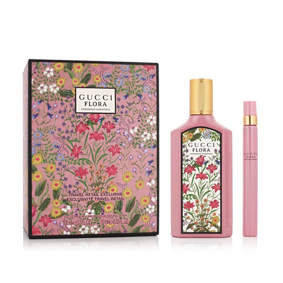 Набор Gucci Flora Gorgeous Gardenia с флаконом EDP и миниатюрой парфюмерной воды