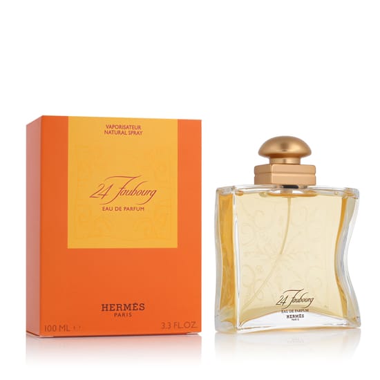 Hermès 24 Faubourg Eau de Parfum bottle, a floral amber fragrance