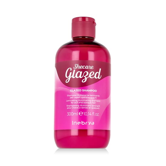 Bottle of Inebrya Shecare Glazed Shampoo for hair care