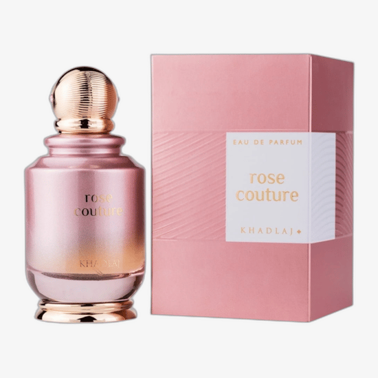 Khadlaj Rose Couture EDP bottle shown as a unisex perfume