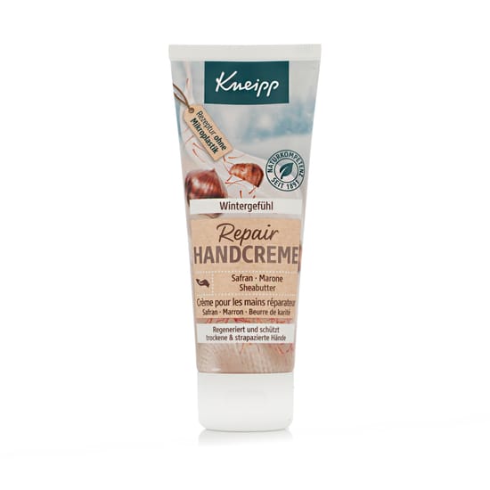 Kneipp Repair Hand Cream featuring saffron, marone and shea butter