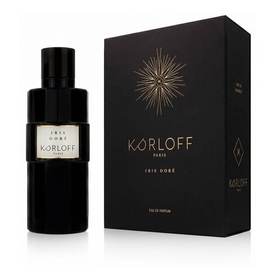 Korloff Iris Doré EDP perfume bottle with a powdery iris scent