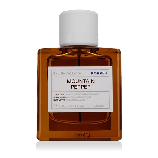 Korres Mountain Pepper EDT bottle, a unisex eau de toilette fragrance