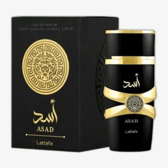 Lattafa Asad EDP 100 ml + EDP MINI 12 ml + SG 100 ml