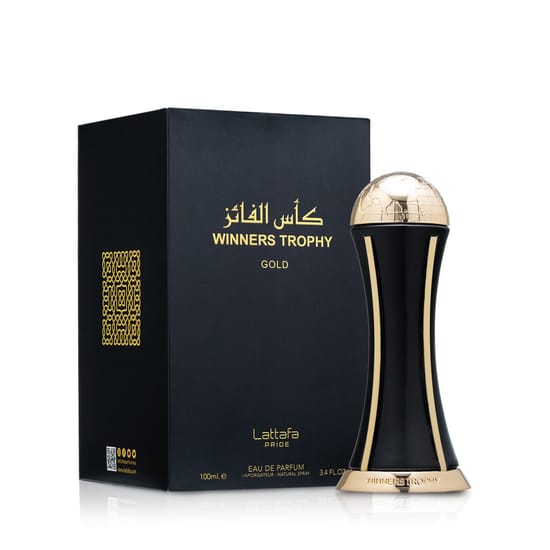 Lattafa Pride Winners Trophy Gold EDP unisex perfume bottle