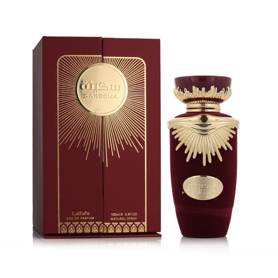 Lattafa Sakeena EDP bottle, a unisex floral eau de parfum