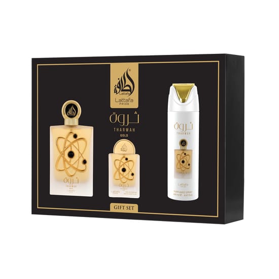 Lattafa Pride Tharwah Gold EDP 100 ml + EDP 20 ml + Bodyspray 200 ml