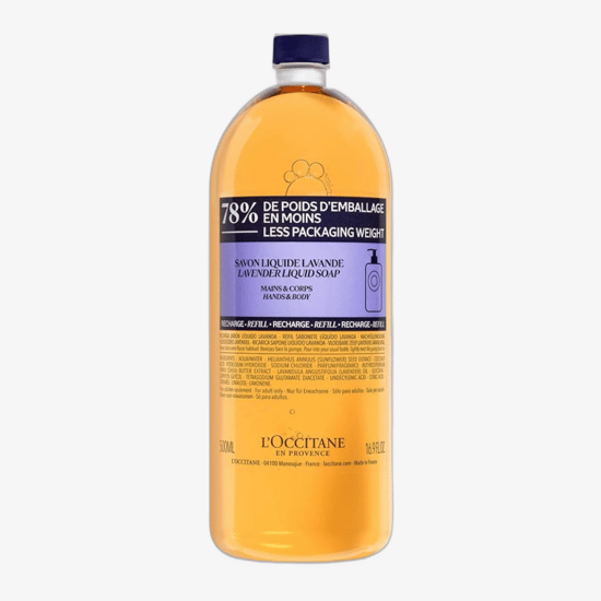 L'Occitane levandų skystas muilas rankoms ir kūnui, papildymo pakuotė