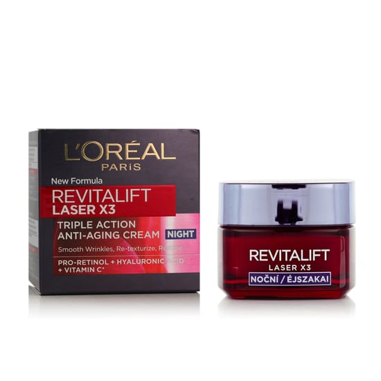 L'Oréal Paris Revitalift Laser X3 naktinio veido kremo pakuotė