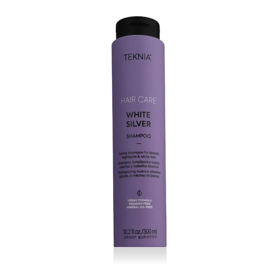 Lakme Teknia White Silver šampūno pakuotė, skirtа šviesių plaukų priežiūrai