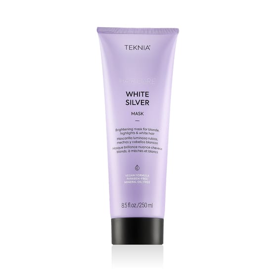 Lakme Teknia White Silver Mask plaukų kaukė šviesių ir sidabrinių plaukų priežiūrai