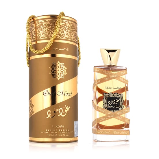 Lattafa Oud Mood Elixir EDP unisex perfume bottle view