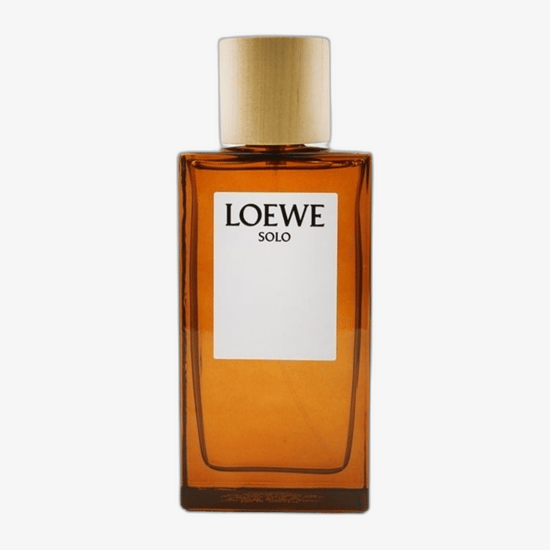Loewe Solo Eau de Toilette bottle shown as a fresh woody unisex fragrance