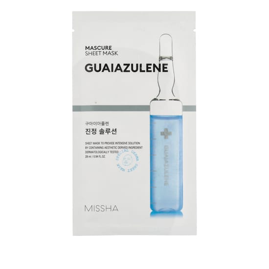 MISSHA Mascure Sheet Mask Guaiazulene lakštinė veido kaukė odos priežiūrai