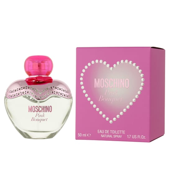 Moschino Pink Bouquet EDT bottle, a fresh floral unisex fragrance
