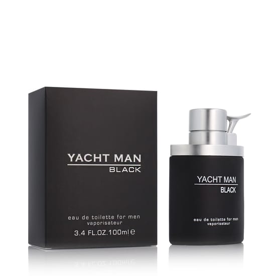 Myrurgia Yacht Man Black EDT bottle, a unisex eau de toilette fragrance