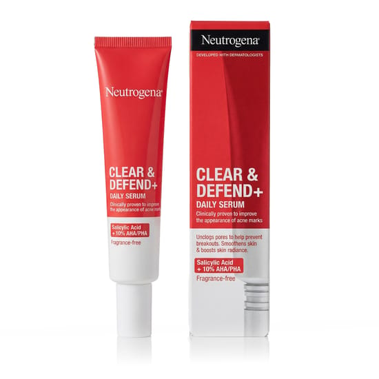 Флакон Neutrogena Clear & Defend+ Peeling Serum, сыворотка-пилинг для лица