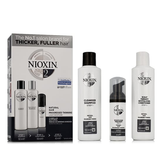 Nioxin System 2 Trial Kit, hair-care set displayed in its product packaging