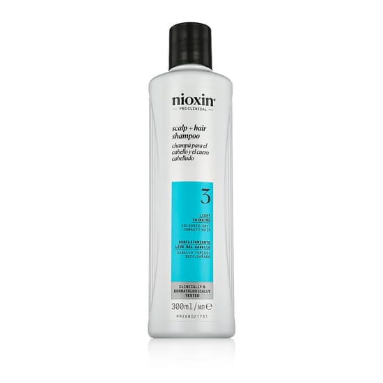 Nioxin System 3 šampūnas lengvai retėjantiems plaukams produkto nuotraukoje