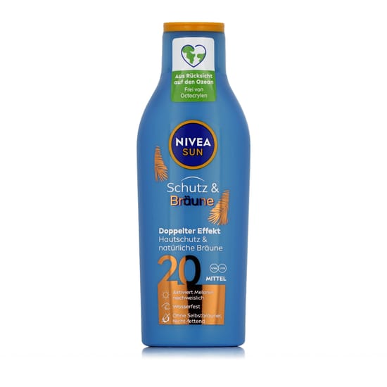 Nivea Sun Protect & Bronze SPF20 apsauginio kūno losjono pakuotė