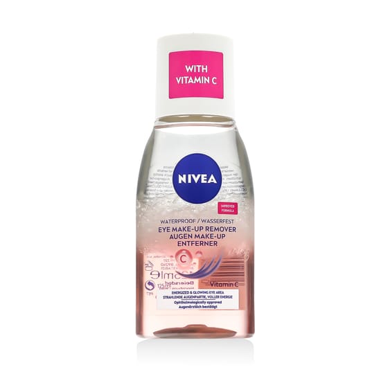 Nivea akių makiažo valiklio pakuotė vandeniui atspariam makiažui šalinti