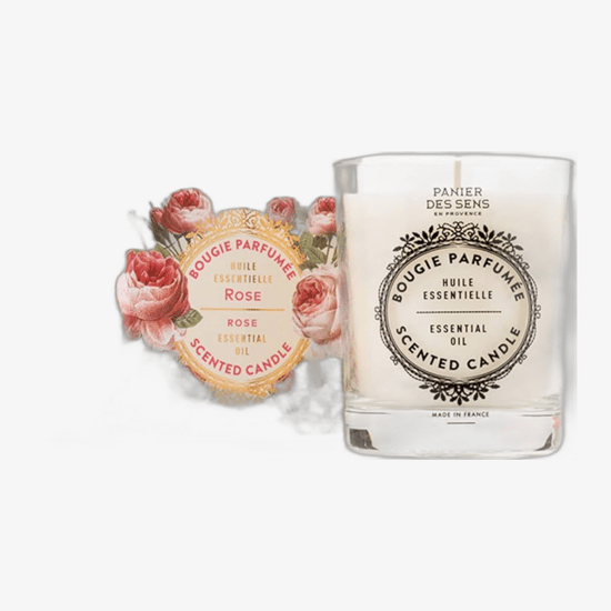 Panier des Sens Rose Parfume – rožių kvapo žvakė namų aplinkai