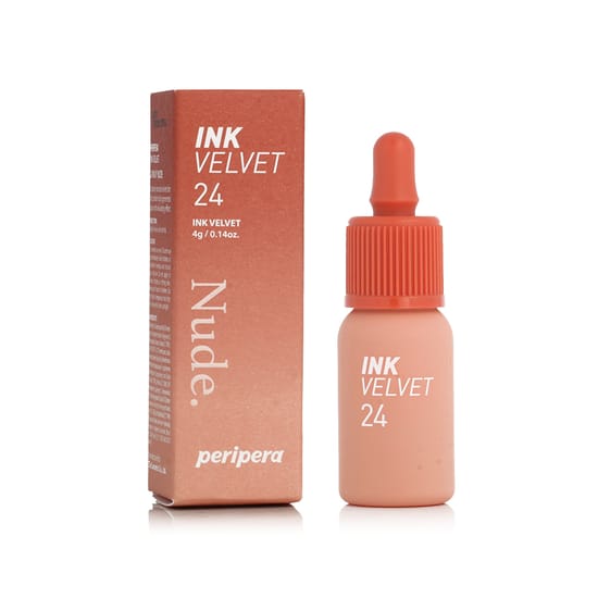 Peripera Ink Velvet 24 Milky Nude skystų lūpų dažų pakuotė