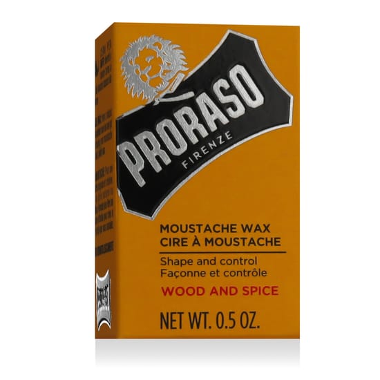 Proraso Wood and Spice Moustache Wax for styling facial hair