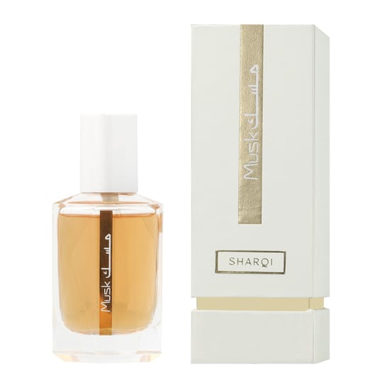 Rasasi Musk Sharqi EDP bottle, a unisex musk fragrance