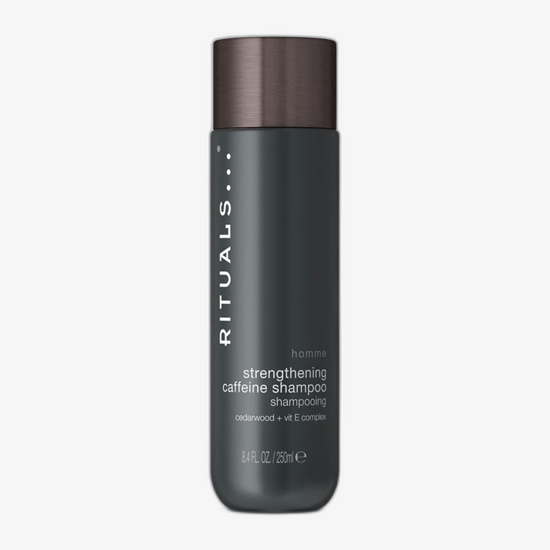 Rituals Homme Strengthening Caffeine Shampoo – kofeino šampūnas vyrų plaukams