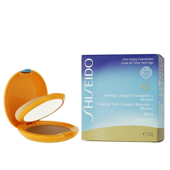 Shiseido Tanning Compact Foundation N SPF 6 in Bronze, compact makeup