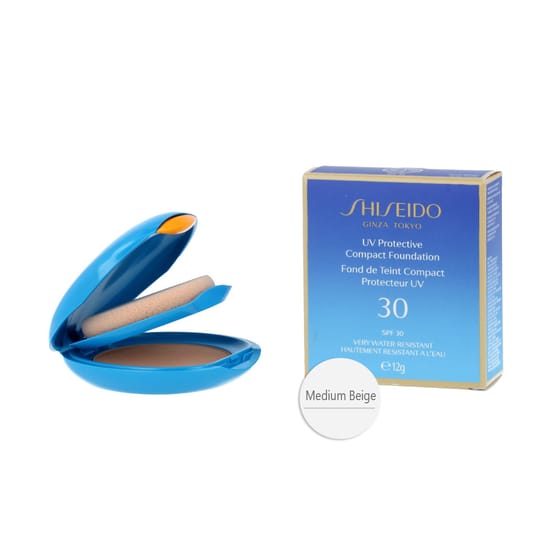 Shiseido UV Protective Compact Foundation SPF 30 in Medium Beige compact format
