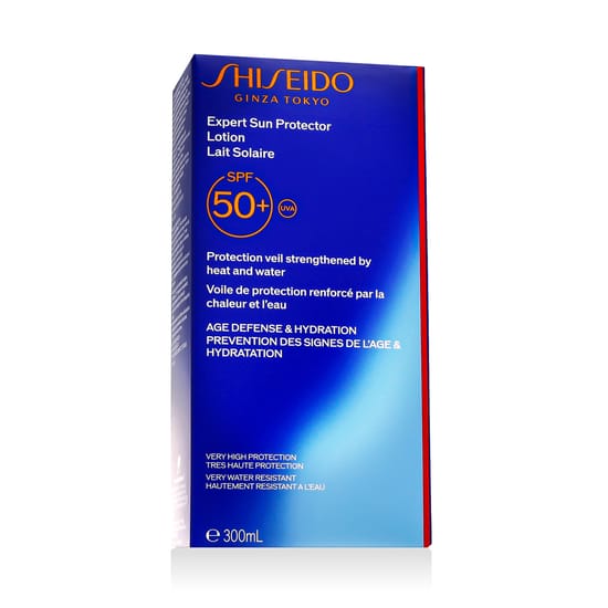 Упаковка лосьона Shiseido Expert Sun Protector для лица и тела SPF 50+
