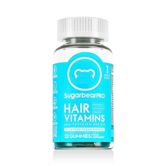 SugarbearPRO Hair Vitamins 32 pcs, gummy vitamin supplement