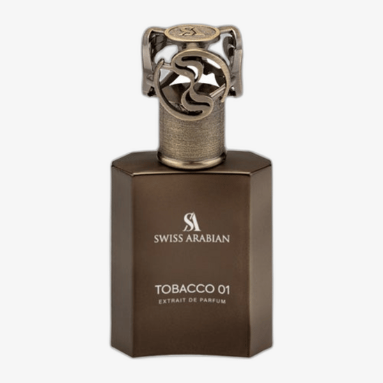 Swiss Arabian Tobacco 01 EP shown as a unisex fragrance bottle