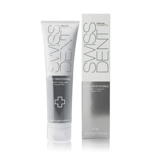 Swissdent NanoWhitening Gentle švelni balinamoji dantų pasta