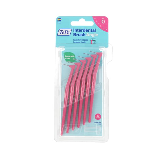 TePe Angle tarpdančių šepetėlių pakuotė, rožinis 0,4 mm dydis