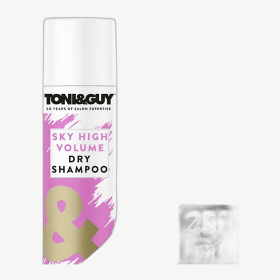 Toni&Guy Sky High Volume sauso šampūno pakuotė plaukų priežiūrai