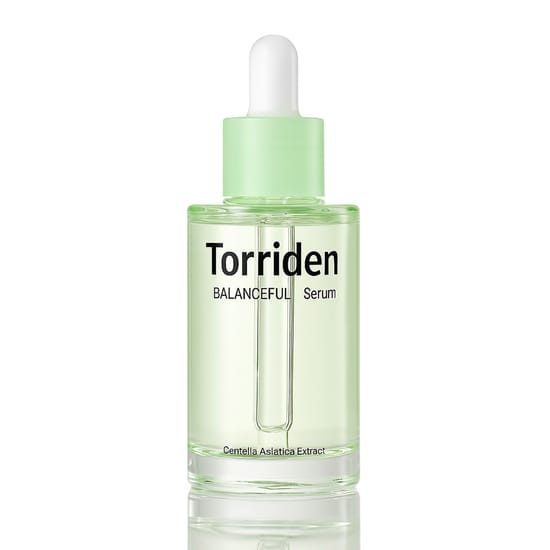 Torriden Balanceful Cica Serum veido serumo pakuotė jautrios odos priežiūrai