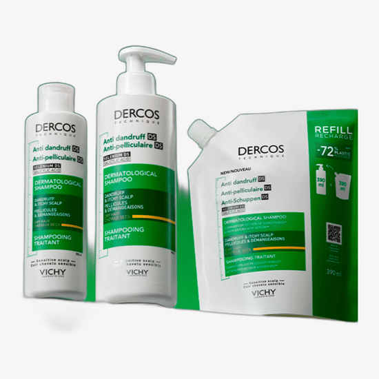 Vichy Dercos Technique Anti-Dandruff Dermatological Shampoo For Dry Hair