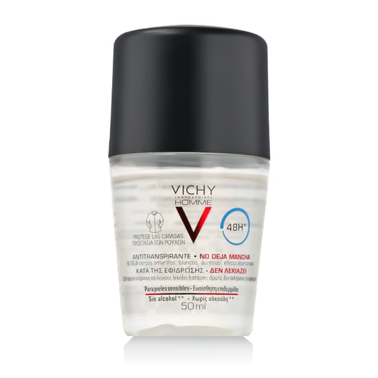 Vichy Homme 48 val. antiperspirantas nuo prakaito ir dėmių, pakuotės vaizdas