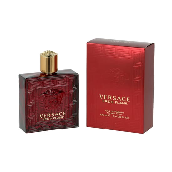 Versace Eros Flame Eau de Parfum bottle, a unisex fragrance in 100 ml size