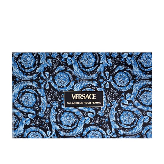Versace Pour Femme Dylan Blue kvepalų rinkinys su EDP, mini kvapu ir kūno priežiūros priemonėmis