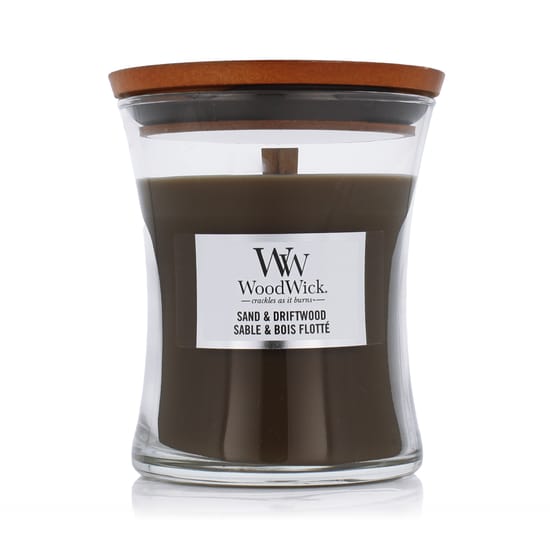 WoodWick Medium Hourglass kvapioji žvakė Sand & Driftwood namų interjerui